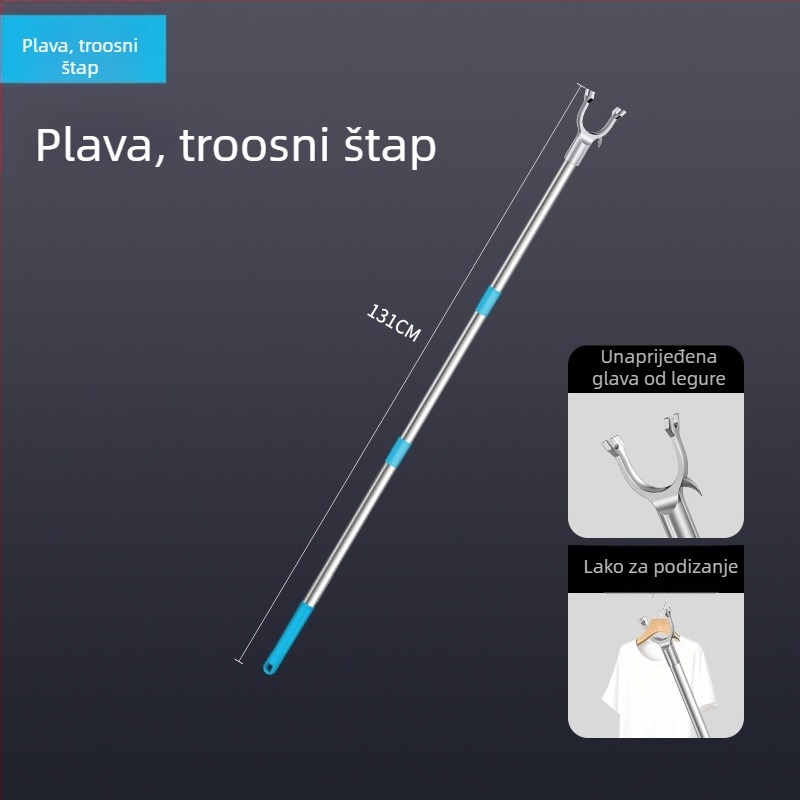 Tijiajing metalna produžna šipka za sušenje rublja za balkon, moderan minimalistički stil