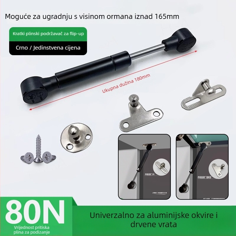 Vrata ormara/knjižnice s hidrauličnim sustavom, aluminijski okvir, stakleni panel, plinski amortizator
