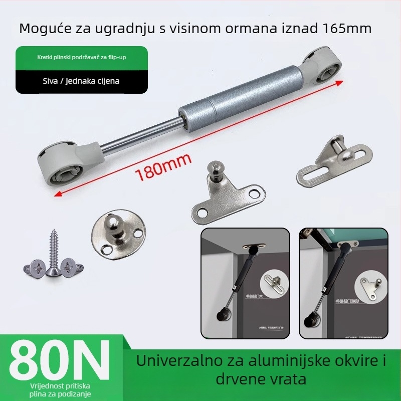 Vrata ormara/knjižnice s hidrauličnim sustavom, aluminijski okvir, stakleni panel, plinski amortizator