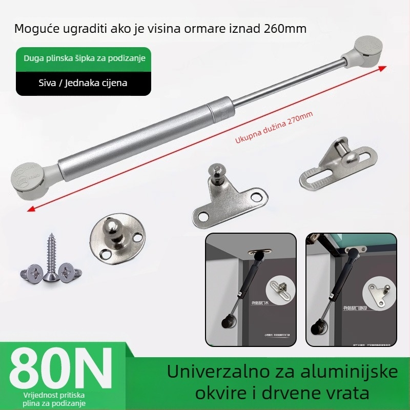 Vrata ormara/knjižnice s hidrauličnim sustavom, aluminijski okvir, stakleni panel, plinski amortizator