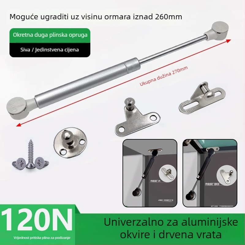 Vrata ormara/knjižnice s hidrauličnim sustavom, aluminijski okvir, stakleni panel, plinski amortizator