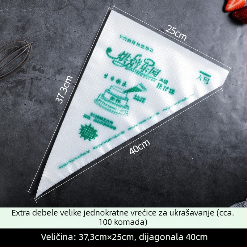 Set za ukrašavanje - vrećica za ukrašavanje hrane, trokutasta vrećica s nastavcima - Unique, moderni minimalistički stil