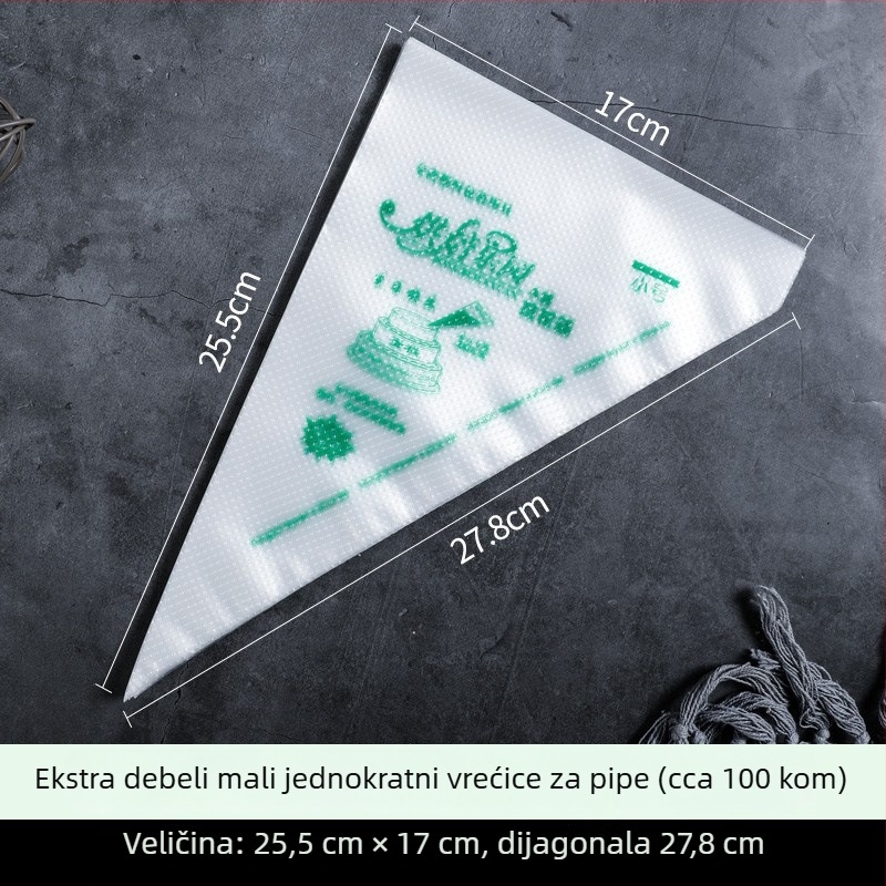 Set za ukrašavanje - vrećica za ukrašavanje hrane, trokutasta vrećica s nastavcima - Unique, moderni minimalistički stil