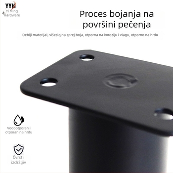 Podesive nogice namještaja – željezo, Right Inscription, moderni minimalistički stil, pogodno za krevet, kauč, noćni ormarić i TV ormar