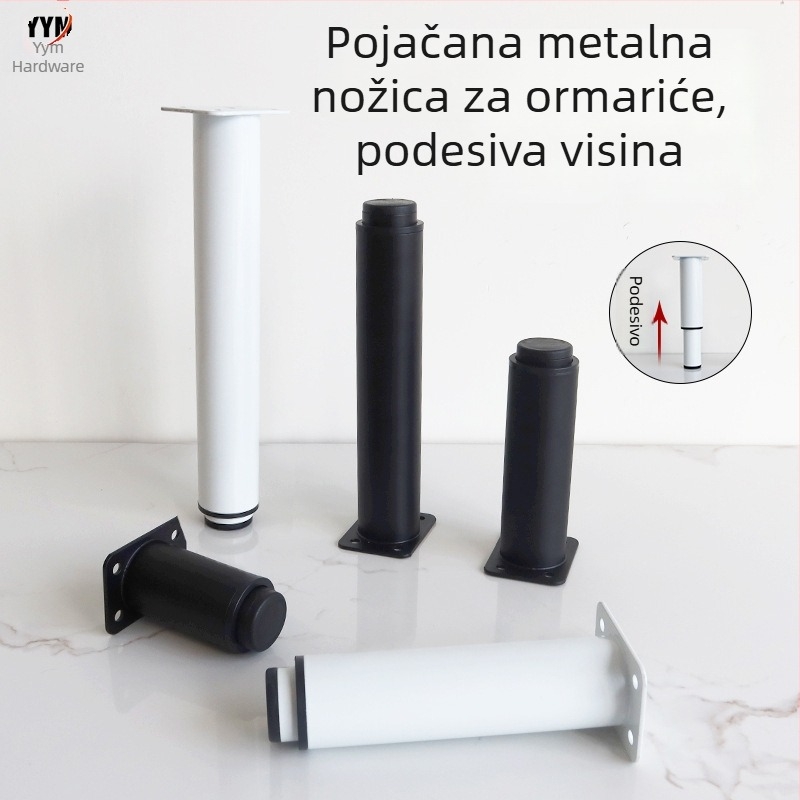 Podesive nogice namještaja – željezo, Right Inscription, moderni minimalistički stil, pogodno za krevet, kauč, noćni ormarić i TV ormar