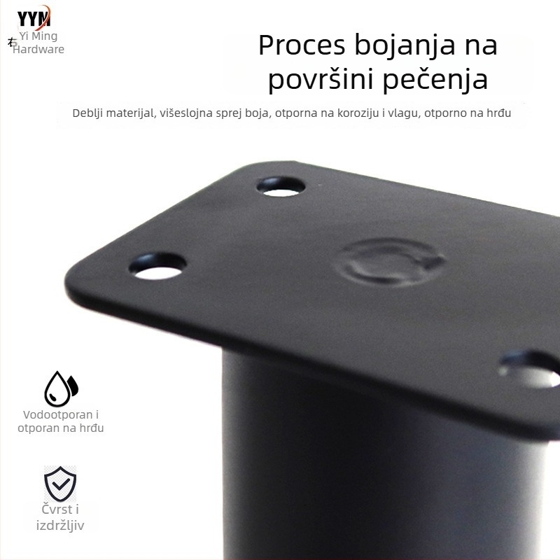 Podesive nogice namještaja – željezo, Right Inscription, moderni minimalistički stil, pogodno za krevet, kauč, noćni ormarić i TV ormar