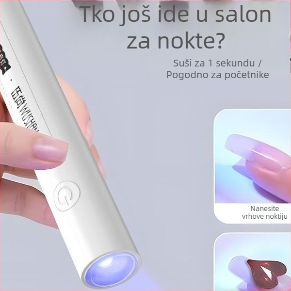 Ručna LED lampa za nokte za umjetnost s punjivom napajanjem, inteligentan digitalni zaslon, visokoučinkovite LED diode, brzo sušenje u 10 sekundi, kompaktna lampa za polimerizaciju