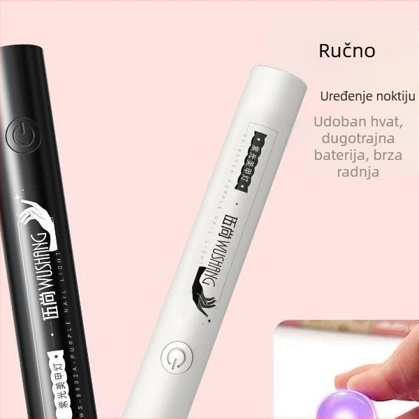 Ručna LED lampa za nokte za umjetnost s punjivom napajanjem, inteligentan digitalni zaslon, visokoučinkovite LED diode, brzo sušenje u 10 sekundi, kompaktna lampa za polimerizaciju