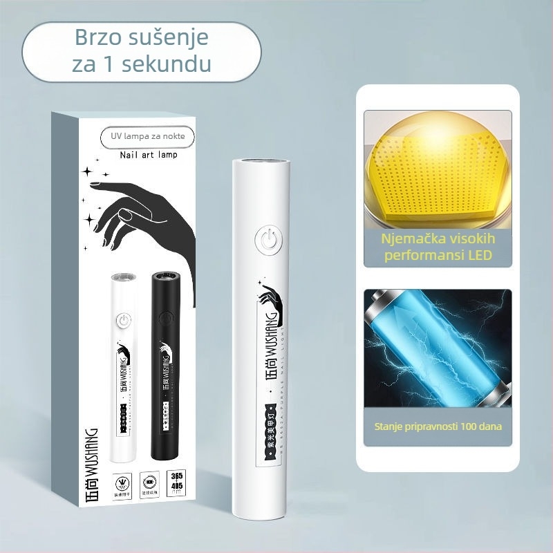 Ručna LED lampa za nokte za umjetnost s punjivom napajanjem, inteligentan digitalni zaslon, visokoučinkovite LED diode, brzo sušenje u 10 sekundi, kompaktna lampa za polimerizaciju