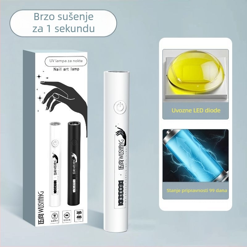 Ručna LED lampa za nokte za umjetnost s punjivom napajanjem, inteligentan digitalni zaslon, visokoučinkovite LED diode, brzo sušenje u 10 sekundi, kompaktna lampa za polimerizaciju
