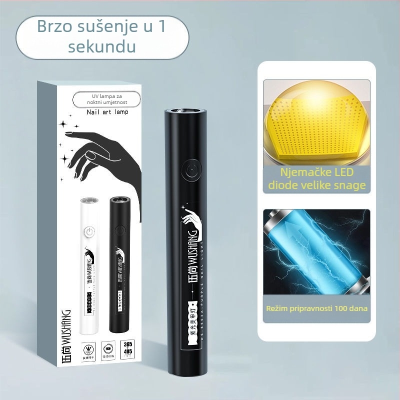 Ručna LED lampa za nokte za umjetnost s punjivom napajanjem, inteligentan digitalni zaslon, visokoučinkovite LED diode, brzo sušenje u 10 sekundi, kompaktna lampa za polimerizaciju