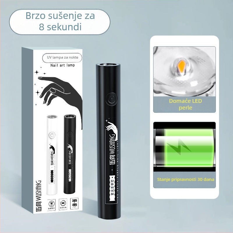 Ručna LED lampa za nokte za umjetnost s punjivom napajanjem, inteligentan digitalni zaslon, visokoučinkovite LED diode, brzo sušenje u 10 sekundi, kompaktna lampa za polimerizaciju