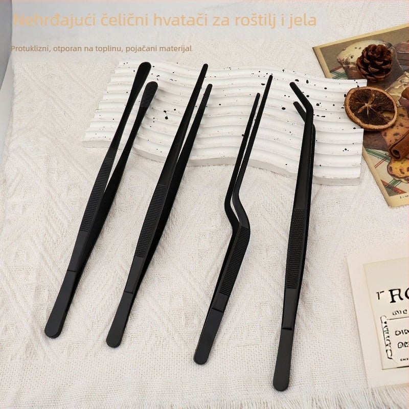 Klip za hranu za roštilj, korejskog stila, od nehrđajućeg čelika 430, visoke temperature otpornost, klip za serviranje