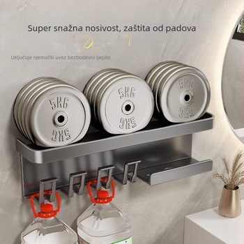 Zidni držač za električnu četkicu za zube, bez bušenja, aluminij, Bao Yi, moderan jednostavan stil