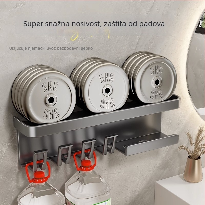 Zidni držač za električnu četkicu za zube, bez bušenja, aluminij, Bao Yi, moderan jednostavan stil