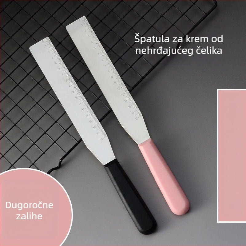 One Heart Nehrđajući čelik Graduirana Pravokutna Špatula za Ukrašavanje Torti