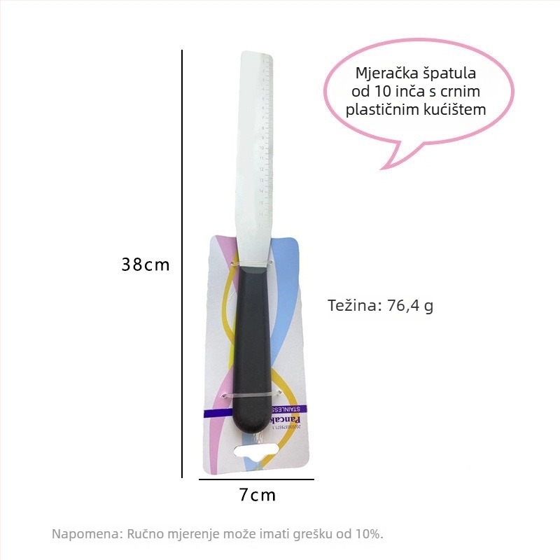 One Heart Nehrđajući čelik Graduirana Pravokutna Špatula za Ukrašavanje Torti