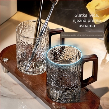 Staklena čašica za ispiranje usta, kućna upotreba, par za dvoje, s držačem, čašica za četkicu i pastu za zube