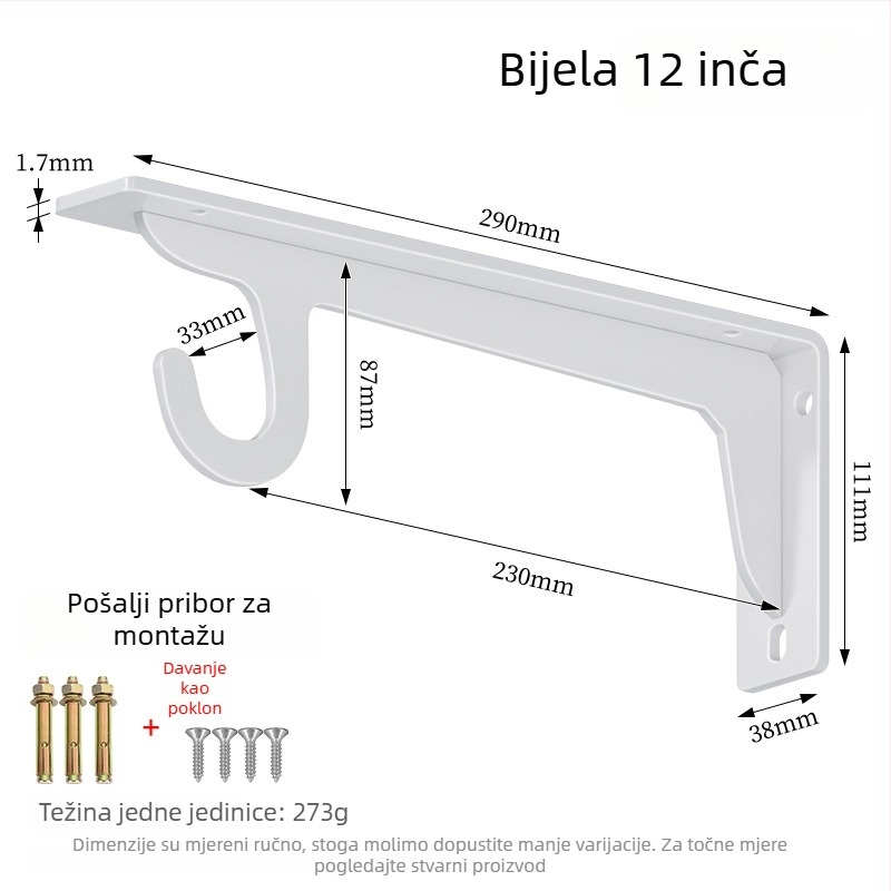Karbonsko čelični trokutasti nosač za unutarnji ormar – model zjc107, moderni minimalistički stil