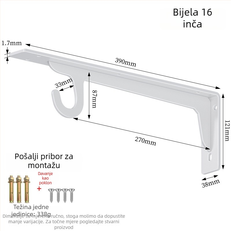 Karbonsko čelični trokutasti nosač za unutarnji ormar – model zjc107, moderni minimalistički stil