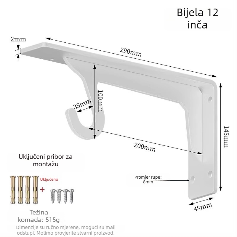 Karbonsko čelični trokutasti nosač za unutarnji ormar – model zjc107, moderni minimalistički stil