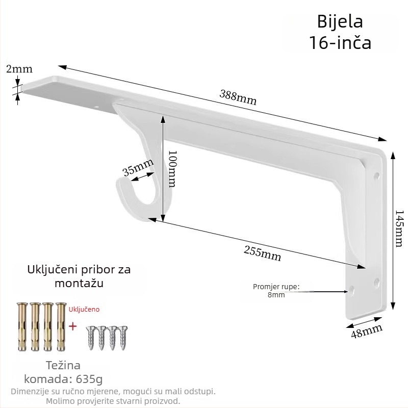 Karbonsko čelični trokutasti nosač za unutarnji ormar – model zjc107, moderni minimalistički stil