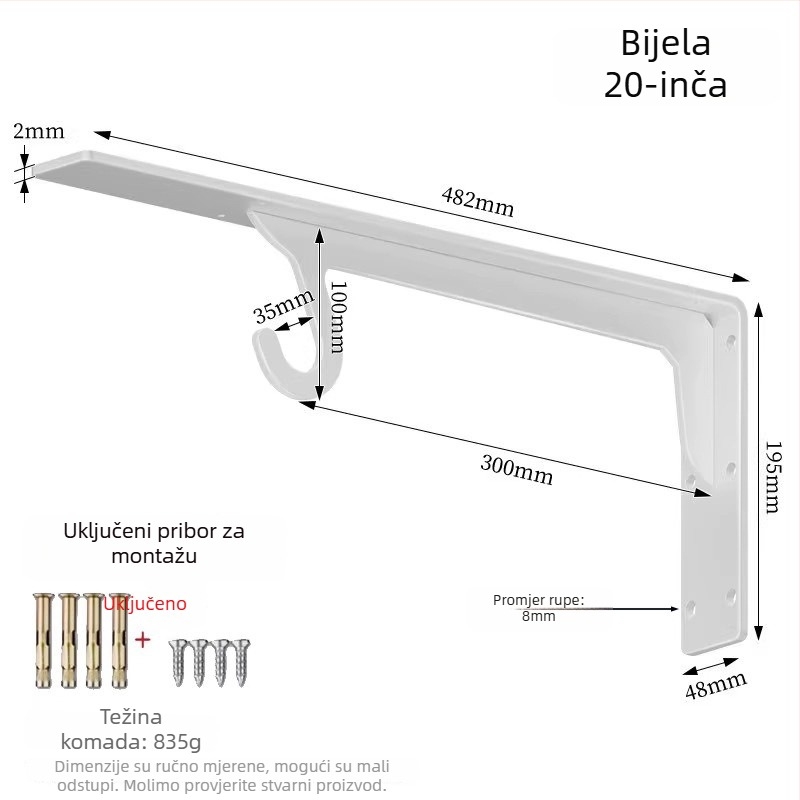 Karbonsko čelični trokutasti nosač za unutarnji ormar – model zjc107, moderni minimalistički stil