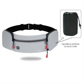 Sportska torbica oko pojasa za muškarce, antibakterijski najlon, PU podstava, pogodno za trčanje