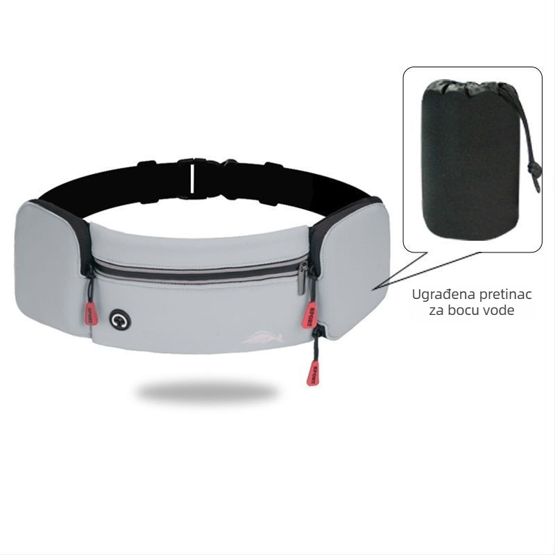 Sportska torbica oko pojasa za muškarce, antibakterijski najlon, PU podstava, pogodno za trčanje