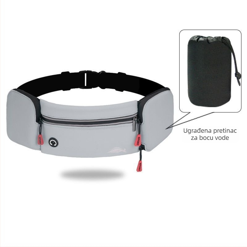 Sportska torbica oko pojasa za muškarce, antibakterijski najlon, PU podstava, pogodno za trčanje