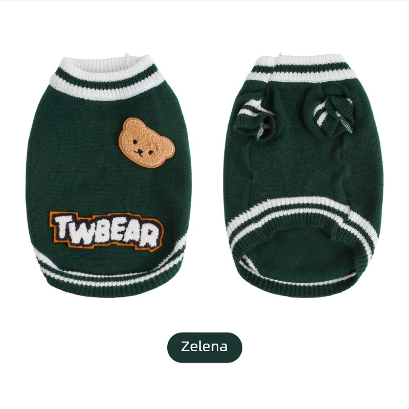 Abundant vuneni pleteni kardigan za kućne ljubimce - unisex, opuštenog stila, za pse i mačke