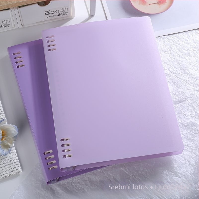 Bilježnica s prstenastim povezom, PVC papir, 75 g papir, 1–50 stranica, jednostavan dizajn