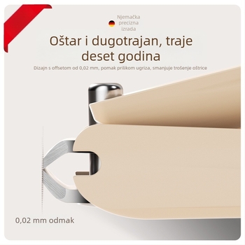 Set kliješta za nokte za manikuru s dizajnom protiv prskanja, ravnim otvorom i nagnutim otvorom, izrađeno od plastike i karbonske čelika