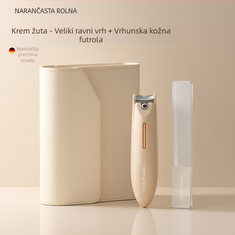 Set kliješta za nokte za manikuru s dizajnom protiv prskanja, ravnim otvorom i nagnutim otvorom, izrađeno od plastike i karbonske čelika