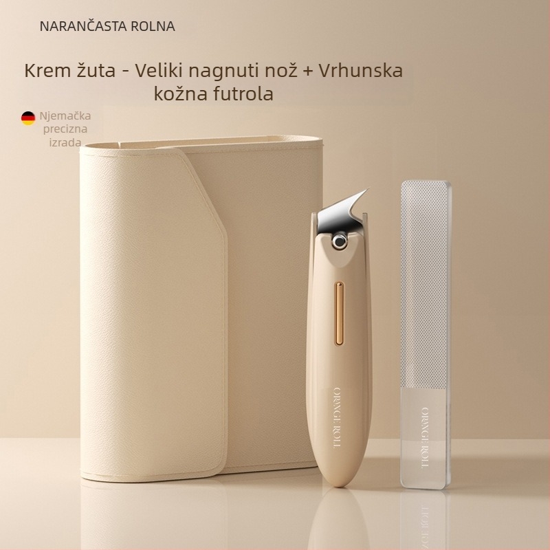 Set kliješta za nokte za manikuru s dizajnom protiv prskanja, ravnim otvorom i nagnutim otvorom, izrađeno od plastike i karbonske čelika