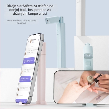 Pinchuang M105 ručna lampa za nokte – mala prijenosna lampica s fokusom za brzo sušenje gel lakova