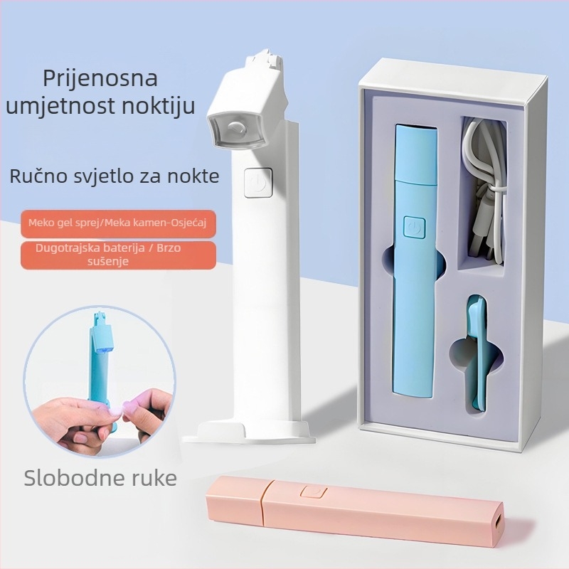 Pinchuang M105 ručna lampa za nokte – mala prijenosna lampica s fokusom za brzo sušenje gel lakova