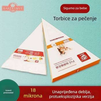 Jednokratna vrećica za ukrašavanje pečenja - PVE materijal; pogodno za ukrašavanje torti kremom i druge dekoracije; moderni jednostavan stil; licencirana privatna oznaka
