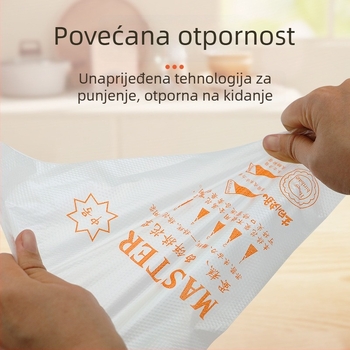 Jednokratna vrećica za ukrašavanje pečenja - PVE materijal; pogodno za ukrašavanje torti kremom i druge dekoracije; moderni jednostavan stil; licencirana privatna oznaka