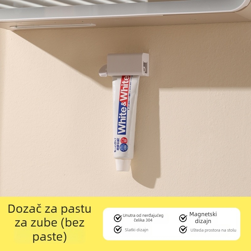 Magnetska čašica za ispiranje od 304 nehrđajućeg čelika sa podmontiranim ogledalom ormarićem i organizatorom za četkice i pastu za zube