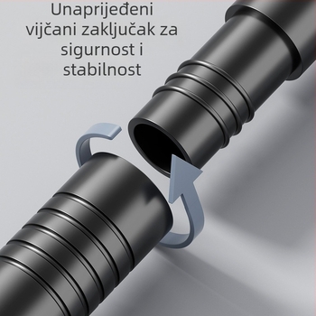 Kingsborough teleskopna šipka za zavjese za tuširanje i suđenje odjeće — nehrđajući čelik + ABS, prilagodljiva, odvojiva, lagan luksuz stil