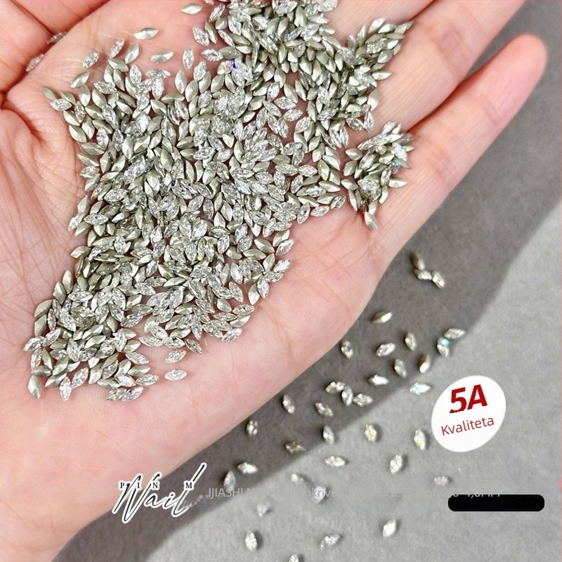 Nakit za nokte od cirkonija: Marquise oblik, obrazac kapljice vode, mini višebojni cirkoni