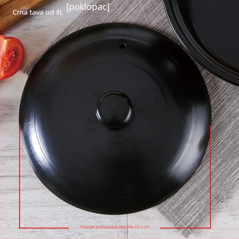 Keramički emajlirani poklop za posude 2,1–3 L, kompatibilan s univerzalnim štednjakom, non-stick površina, pogodan za juhe i glinene lonce