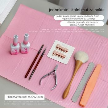 Jednokratna podloga za stol za manikuru, plastična, osnovno pakiranje, 1 kom, opće korištenje