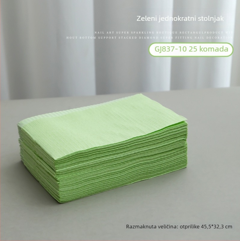 Jednokratna podloga za stol za manikuru, plastična, osnovno pakiranje, 1 kom, opće korištenje