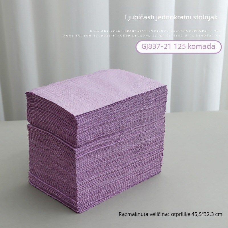 Jednokratna podloga za stol za manikuru, plastična, osnovno pakiranje, 1 kom, opće korištenje