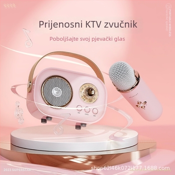 C20Plus Mikrofonski Bluetooth zvučnik za karaoke – Ugrađena baterija 1000–1200mAh, Bluetooth 5.1, 8W, raspon frekvencija 100Hz–20kHz, doseg 10m