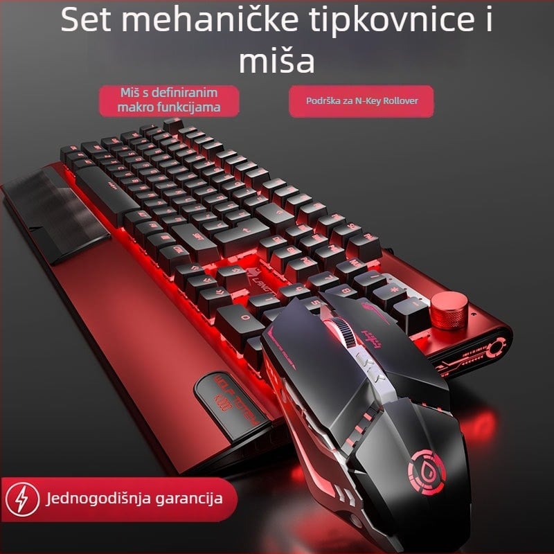 K1000 mehanička tipkovnica, 104 tipke, žičana veza, RGB pozadinsko osvjetljenje, metalno kućište, 1,5 m kabel.