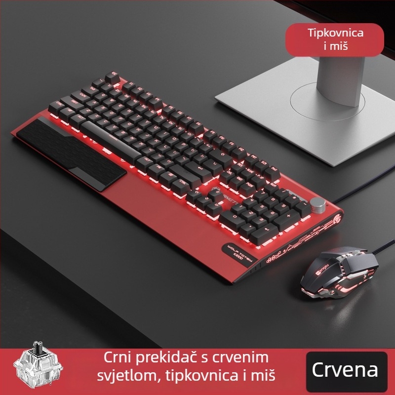 K1000 mehanička tipkovnica, 104 tipke, žičana veza, RGB pozadinsko osvjetljenje, metalno kućište, 1,5 m kabel.