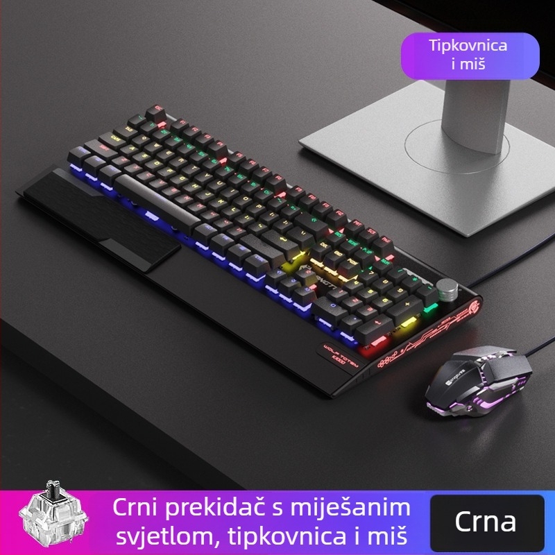 K1000 mehanička tipkovnica, 104 tipke, žičana veza, RGB pozadinsko osvjetljenje, metalno kućište, 1,5 m kabel.